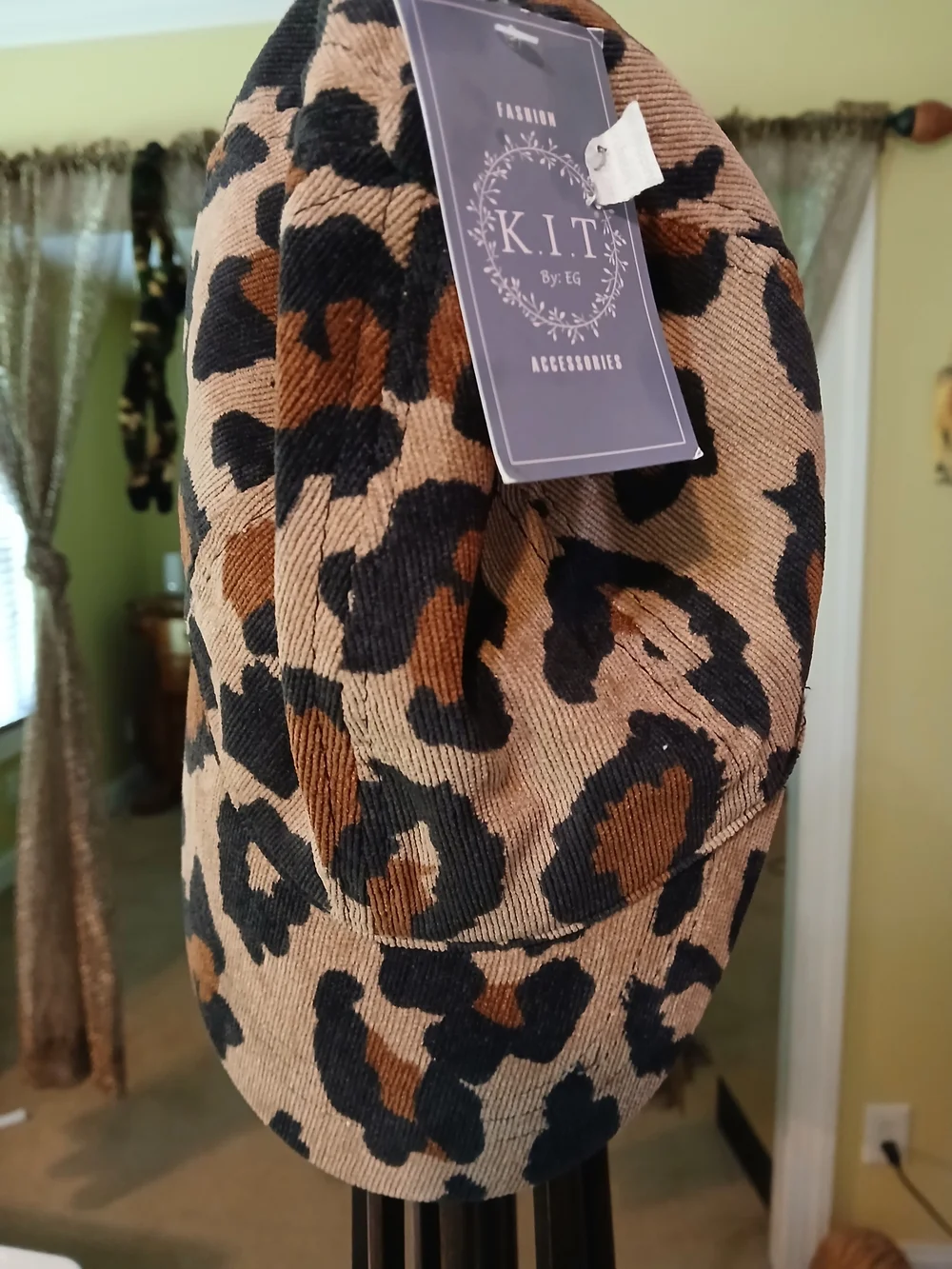 Leopard Print Baseball Cap - Brown/Black